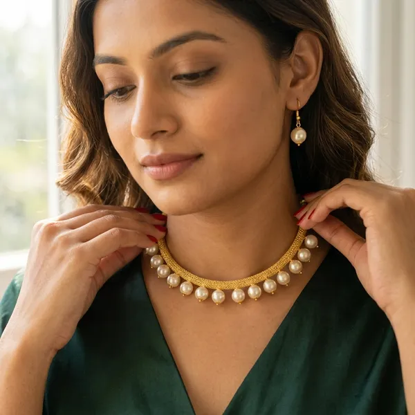 Gold_White_Alloy_Pearl_Necklace_And_Earring_Set_For_Women_Pack_Of_2