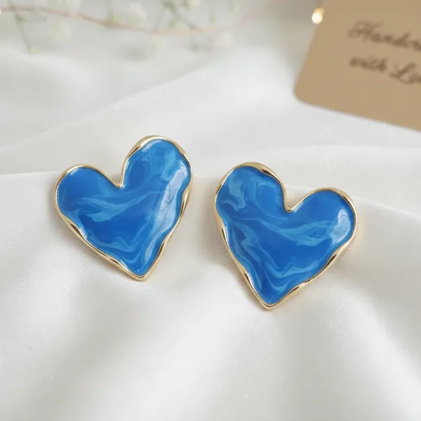Blue_Gold_Alloy_Heart_Shaped_Stud_Earrings_For_Women_Pack_Of_2