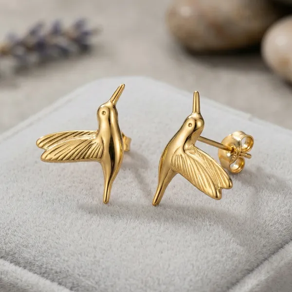 Gold_Alloy_Hummingbird_Stud_Earrings_For_Women