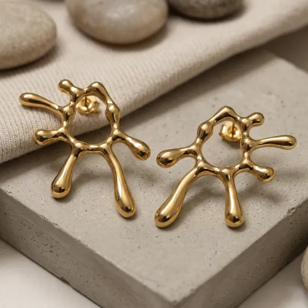 Gold_Alloy_Abstract_Splash_Drop_Earrings_For_Women