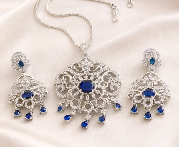 Royal_Blue_Crystal_Chandelier_Necklace_And_Earrings_Set_For_Women
