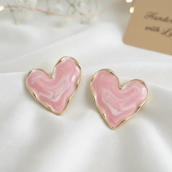 Pink_And_Gold_Alloy_Resin_Heart_Shaped_Stud_Earrings_For_Women_Pack_Of_2