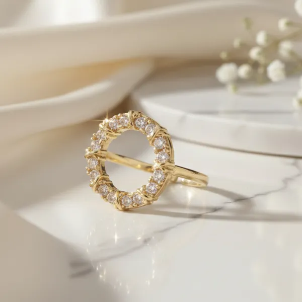 Gold_Silver_Alloy_Open_Circle_Crystal_Ring_For_Women