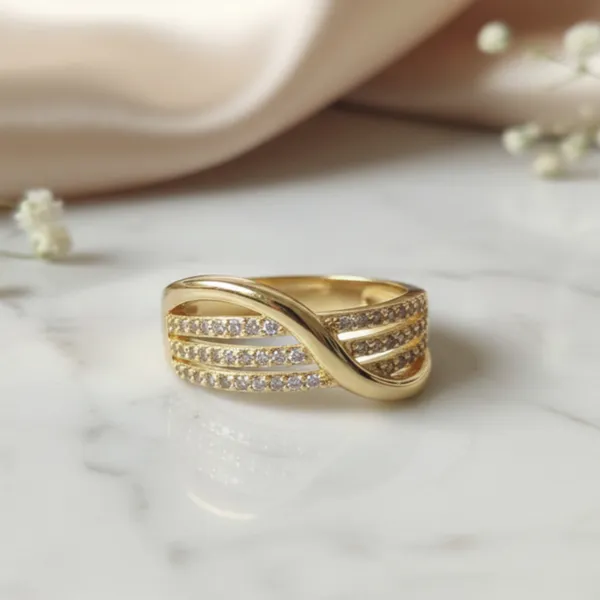 Gold_Alloy_Cubic_Zirconia_Infinity_Wave_Ring_For_Women