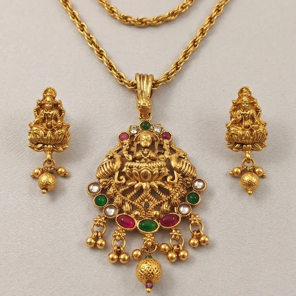 Gold_Plated_Temple_Jewellery_Necklace_Set_With_Colorful_Stones