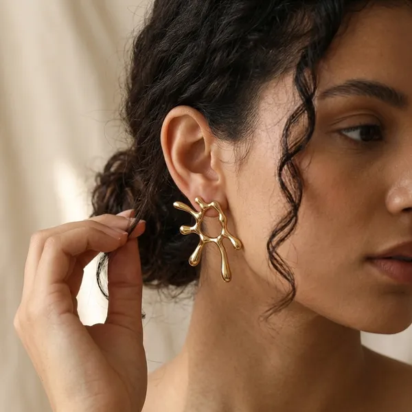 Gold_Alloy_Abstract_Splash_Drop_Earrings_For_Women