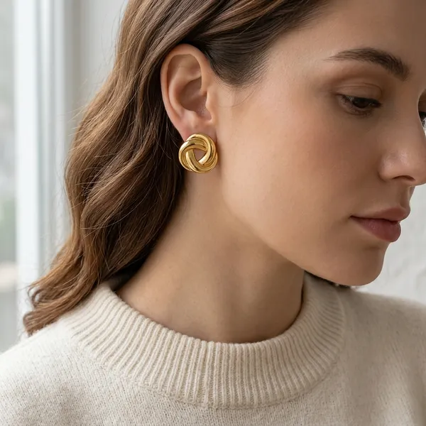 Gold_Alloy_Twisted_Knot_Stud_Earrings_For_Women_Pack_Of_2