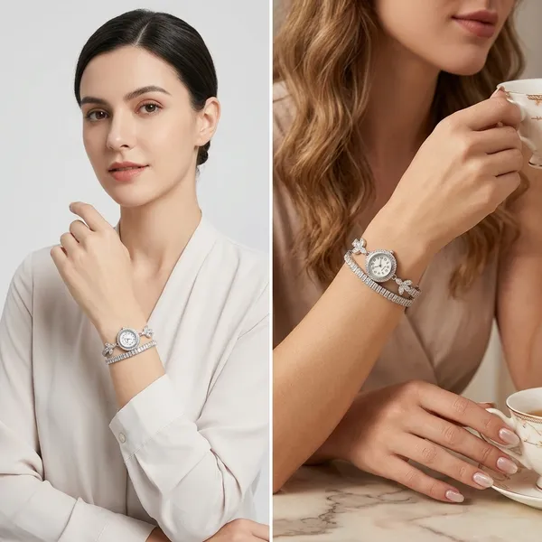 Silver_Stainless_Steel_Crystal_Double_Wrap_Bracelet_Watch_For_Women