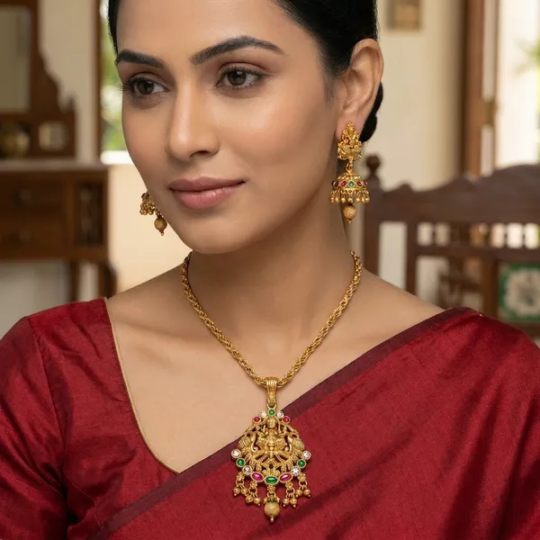 Gold_Plated_Temple_Jewellery_Necklace_Set_With_Colorful_Stones