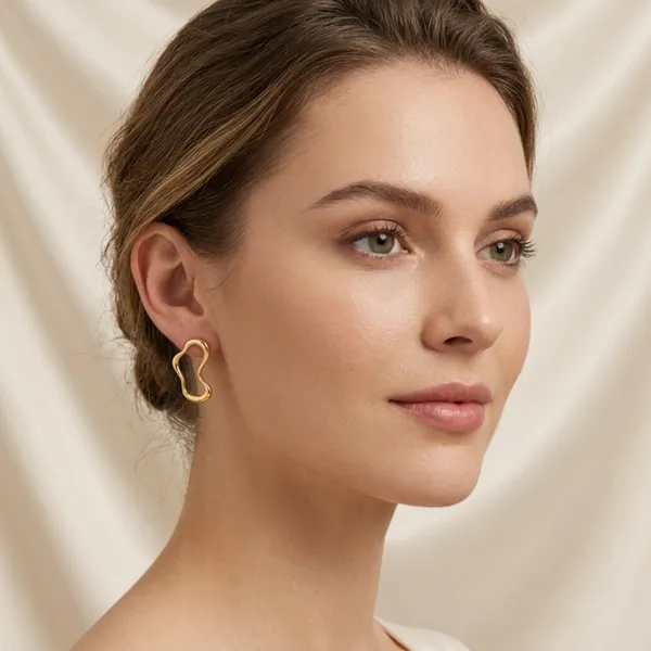 Gold_Alloy_Abstract_Wavy_Stud_Earrings_For_Women