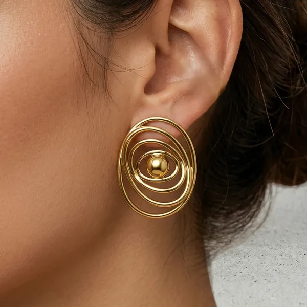 Gold_Alloy_Concentric_Oval_Statement_Earrings_For_Women