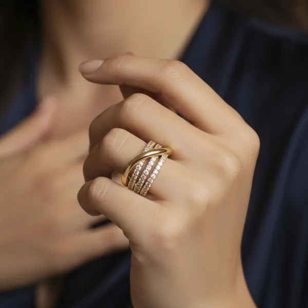 Gold_Alloy_Cubic_Zirconia_Infinity_Wave_Ring_For_Women