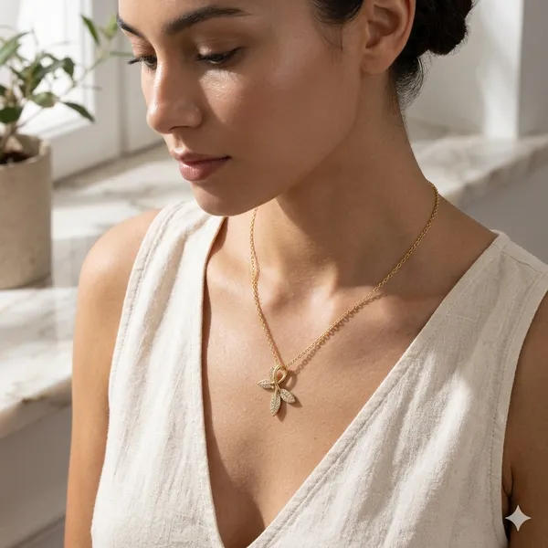 Gold_And_White_Crystal_Pave_Floral_Pendant_Necklace_For_Women