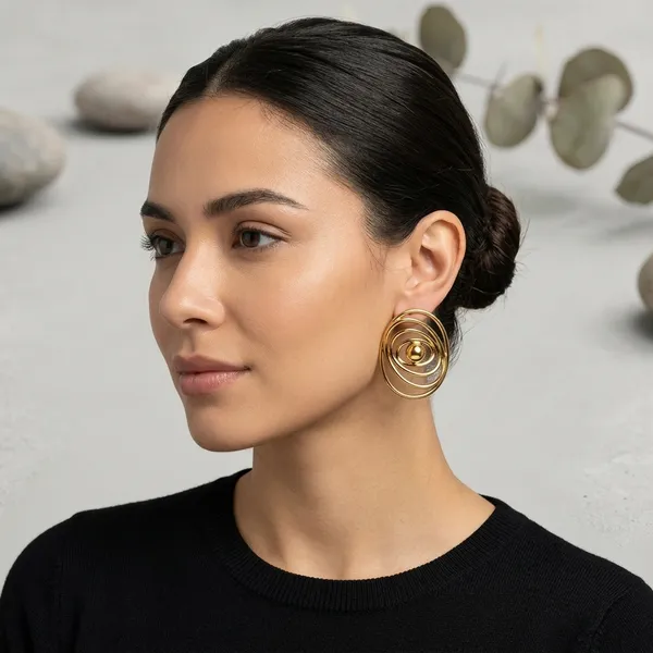 Gold_Alloy_Concentric_Oval_Statement_Earrings_For_Women