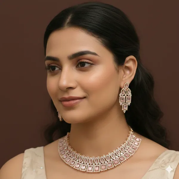 Zircon_Mint_Rose_Gold_Necklace_Set