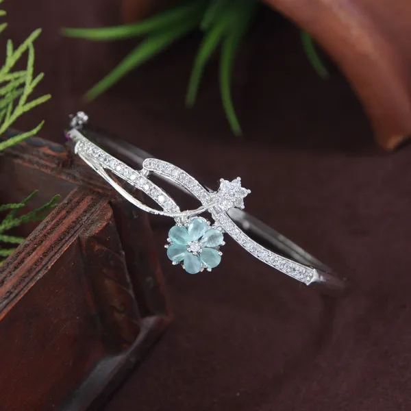 American_Diamond_Free_Size_Openable_Micro_Silver_Polish_Bracelet