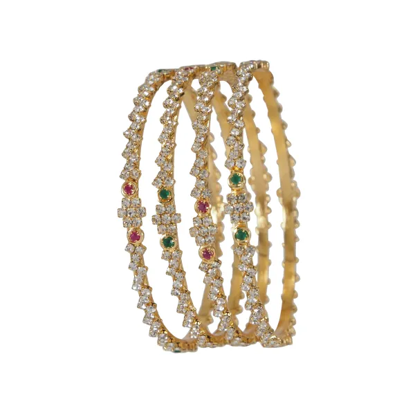 Elegant_Gold_Tone_Brass_Bangles_With_White_Stones_And_Ruby_Accents_Set_Of_4
