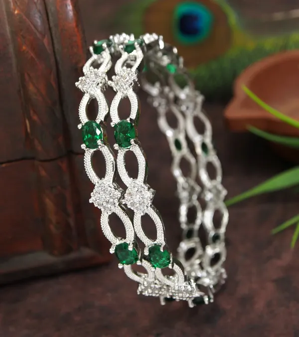 Silver_Plated_Zircon_American_Diamond_Bangle