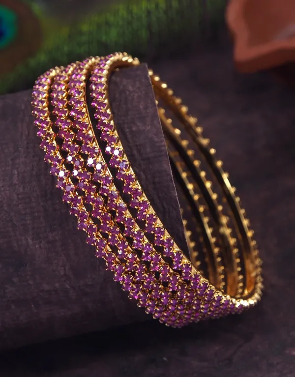 Elegant_Temple_Wear_Micro_Gold_Plated_Bangles_Set_With_American_Diamond_Stones_Set_Of_4