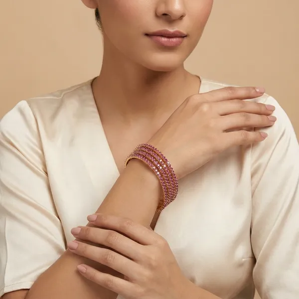 Elegant_Temple_Wear_Micro_Gold_Plated_Bangles_Set_With_American_Diamond_Stones_Set_Of_4