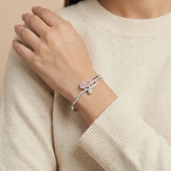 American_Diamond_Free_Size_Openable_Micro_Silver_Polish_Bracelet