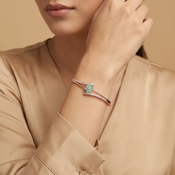 American_Diamond_Free_Size_Openable_Micro_Rose_Gold_Polish_Bracelet
