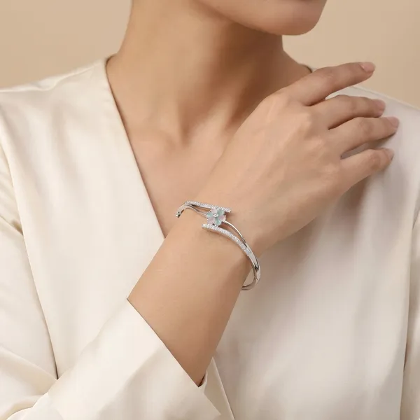 American_Diamond_Free_Size_Openable_Micro_Silver_Polish_Bracelet
