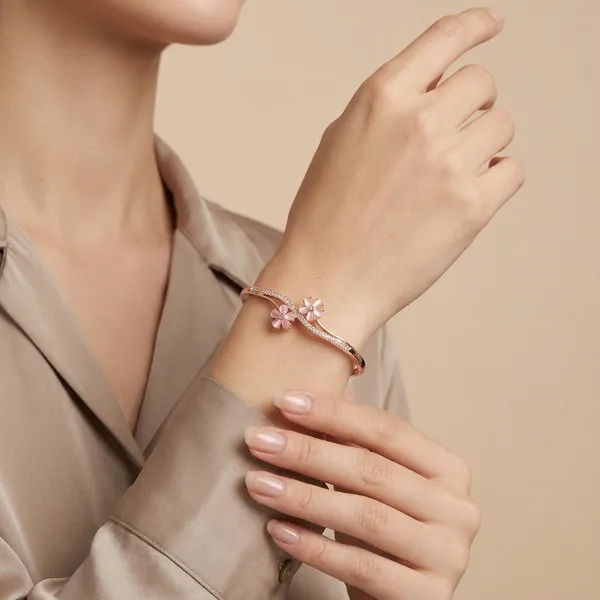 American_Diamond_Free_Size_Openable_Micro_Rose_Gold_Polish_Bracelet