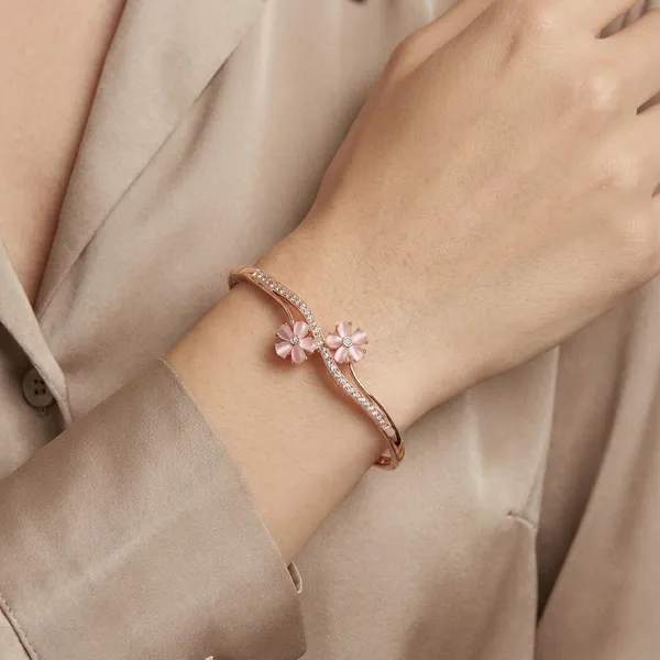 American_Diamond_Free_Size_Openable_Micro_Rose_Gold_Polish_Bracelet
