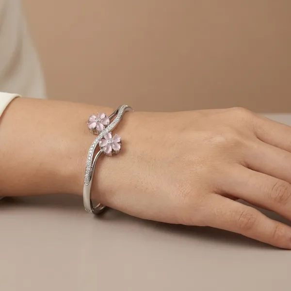 American_Diamond_Free_Size_Openable_Micro_Silver_Polish_Bracelet