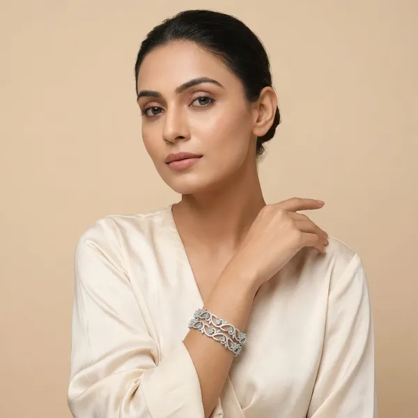 Exquisite_Silver_Toned_Designer_Bangles_With_Mint_Green_Teardrop_Stones