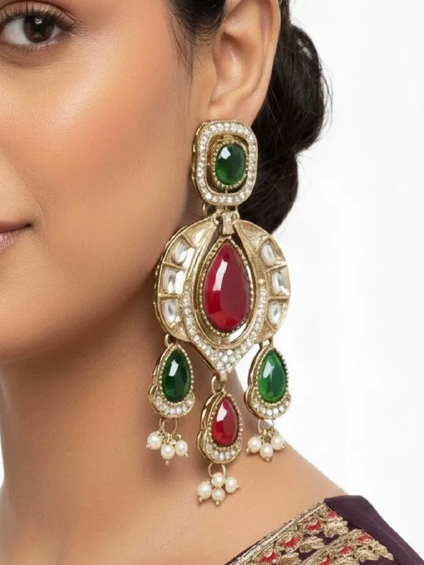 Traditional_Chandbali_Earrings_With_Pearl_Drops