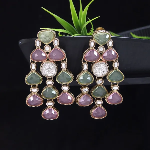 Ethnic_Multi_Stone_&_Kundan_Style_Statement_Earrings