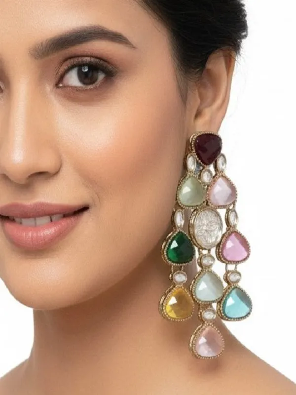Ethnic_Multi_Stone_&_Kundan_Style_Statement_Earrings