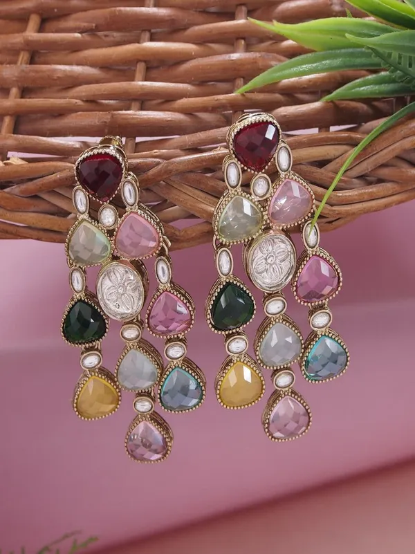 Ethnic_Multi_Stone_&_Kundan_Style_Statement_Earrings