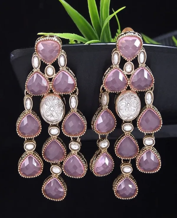 Ethnic_Multi_Stone_&_Kundan_Style_Statement_Earrings