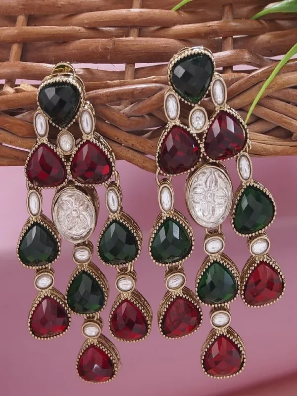 Ethnic_Multi_Stone_&_Kundan_Style_Statement_Earrings