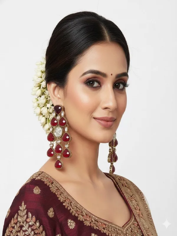Ethnic_Multi_Stone_&_Kundan_Style_Statement_Earrings