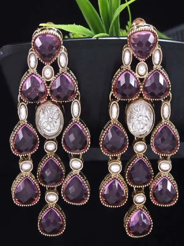 Ethnic_Multi_Stone_&_Kundan_Style_Statement_Earrings