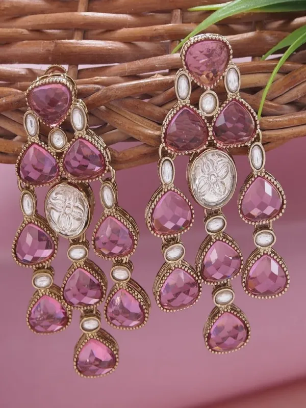 Ethnic_Multi_Stone_&_Kundan_Style_Statement_Earrings