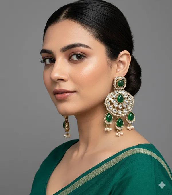 Traditional_Wedding_Style_Multi_Stone_Pearl_Drop_Earrings