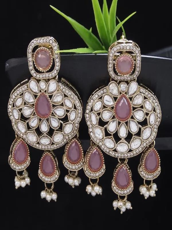 Traditional_Wedding_Style_Multi_Stone_Pearl_Drop_Earrings