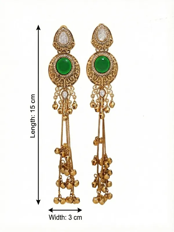 Gold_Plated_Kashmiri_Drop_Long_Earrings_With_Kundan_Detailing_&_Ghungroo_Work