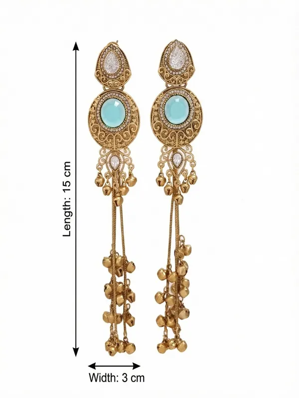 Gold_Plated_Kashmiri_Drop_Long_Earrings_With_Kundan_Detailing_&_Ghungroo_Work
