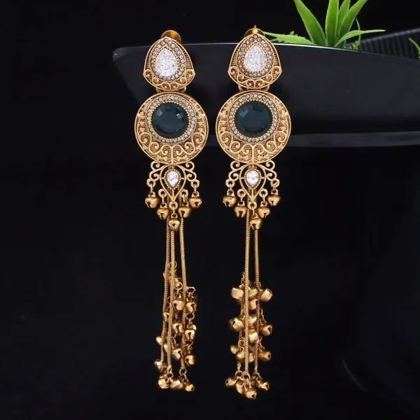 Gold_Plated_Kashmiri_Drop_Long_Earrings_With_Kundan_Detailing_&_Ghungroo_Work