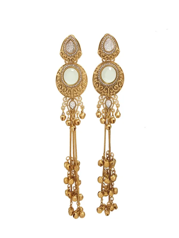 Gold_Plated_Kashmiri_Drop_Long_Earrings_With_Kundan_Detailing_&_Ghungroo_Work