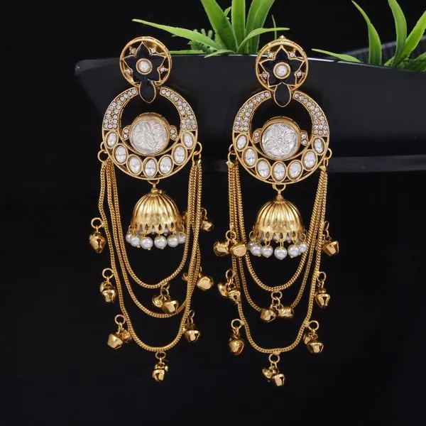 Royal_Kashmiri_Inspired_Gold_Plated_Earrings_With_Kundan_And_Ghungroo_Drops