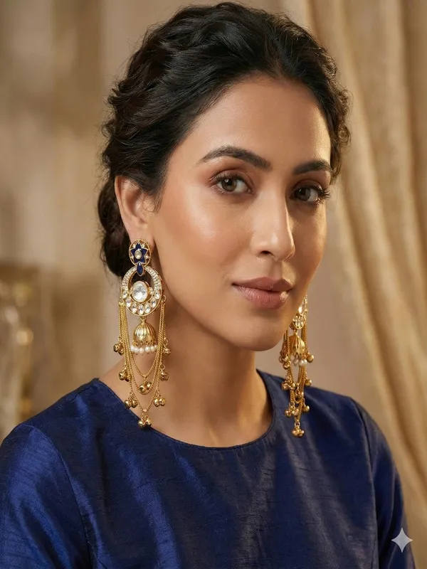 Royal_Kashmiri_Inspired_Gold_Plated_Earrings_With_Kundan_And_Ghungroo_Drops