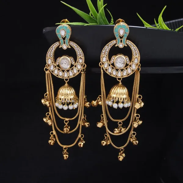 Traditional_Gold_Plated_Kashmiri_Drop_Earrings_With_Pearl_Accents