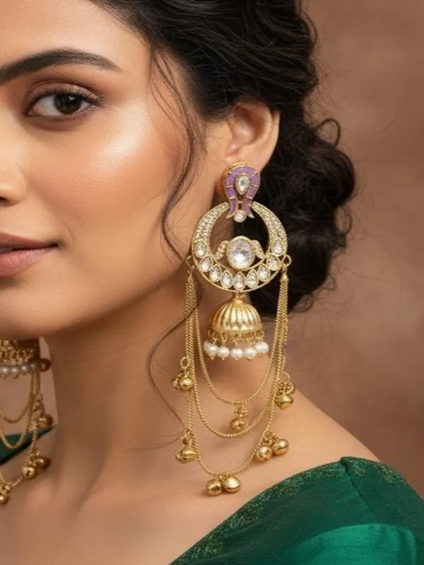 Traditional_Gold_Plated_Kashmiri_Drop_Earrings_With_Pearl_Accents
